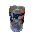 Cola shape tin can coin bank with easy open lid