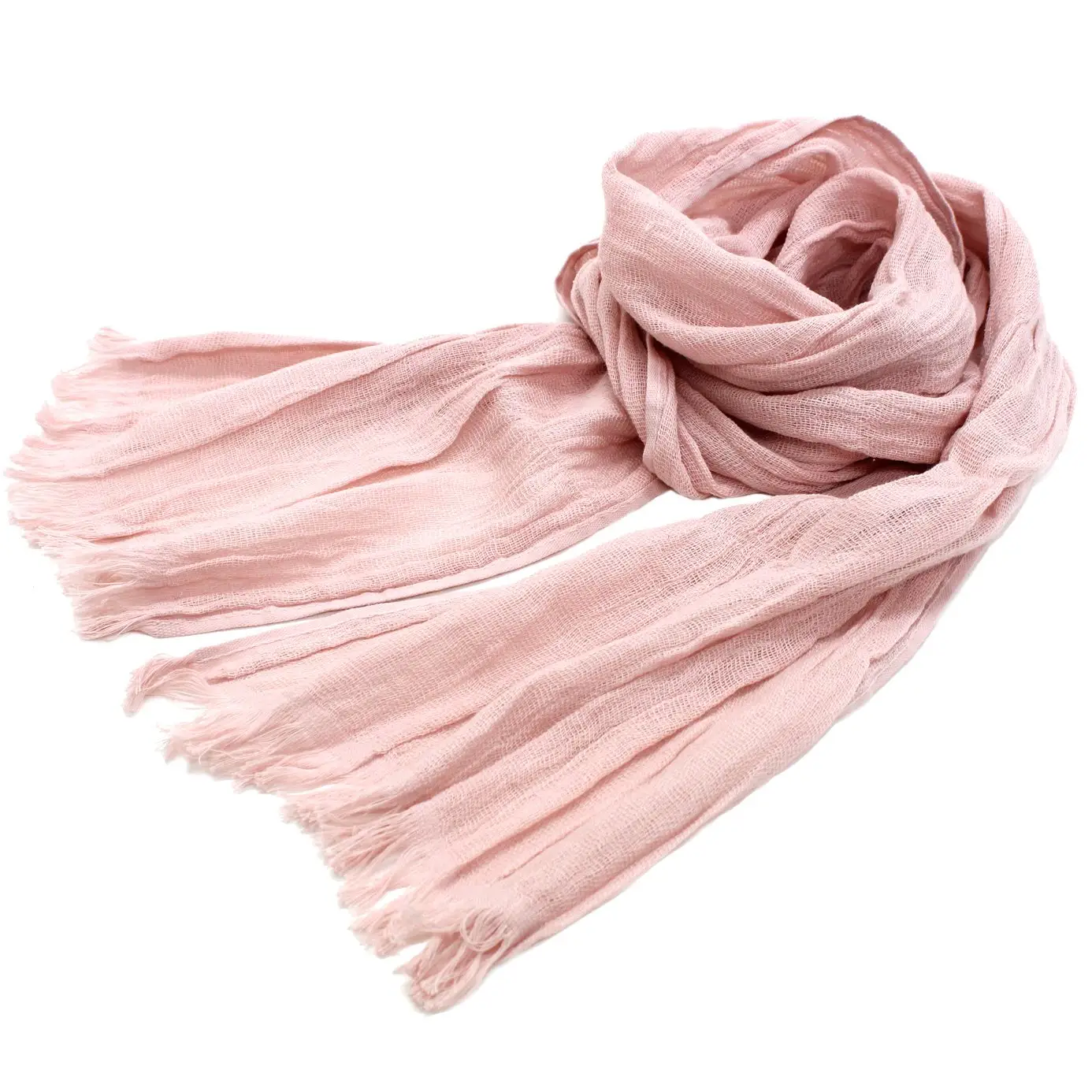 UV cut Cotton gauze scarf made in Japan Gauze shawls 100% cotton 22 * 178 cm UV protection Shell pink
