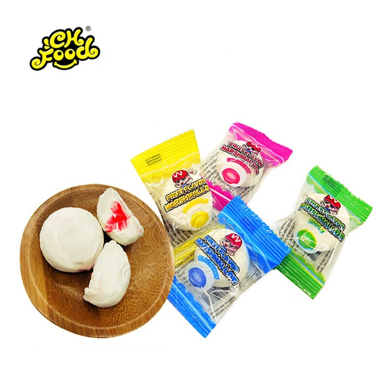 Delicious round sandwich marshmallow cotton candy