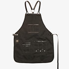 2018 Men's waxed denim barber aprons with cross back straps
