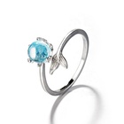 Tears sterling silver ring female open net red student niche joint index finger