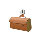 Suction cup bedroom leather tissue holder box