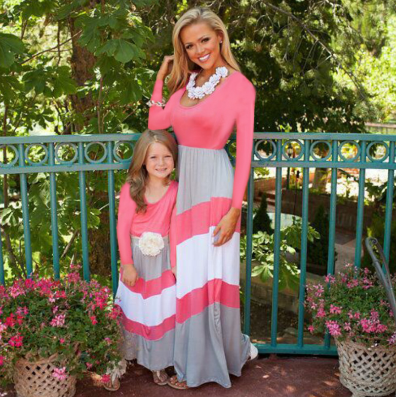 Best Price family clothes set long sleeve matching outfits for mother and daughter