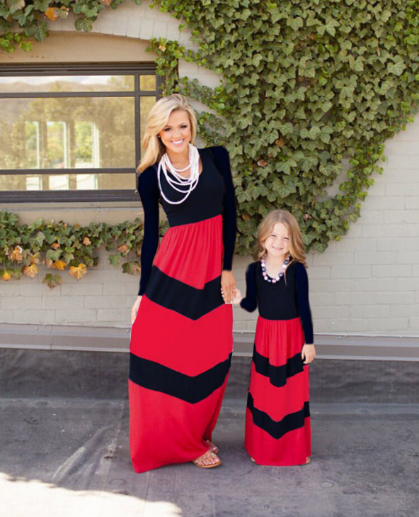 Best Price family clothes set long sleeve matching outfits for mother and daughter