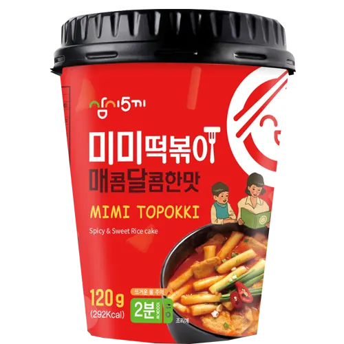 Samsiokki Mimi Cup Tteokbokki Spicy and Sweet Rice Cake Stir-fried Rice Cake Korean Original Food