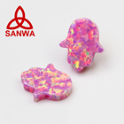 Pink Opal Hamsa Opal for sterling silver necklace synthetic opal Hand in exclusive colors