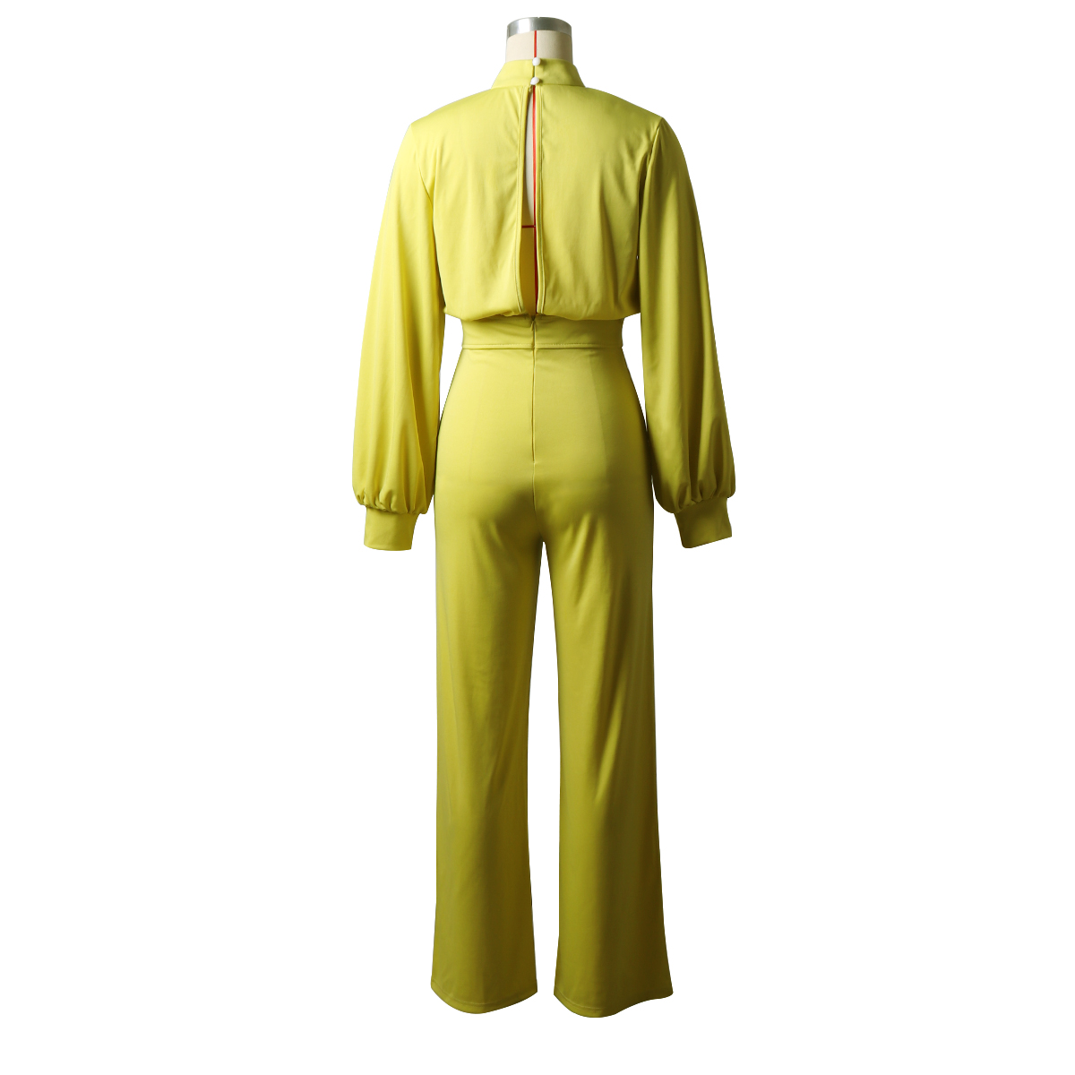 High quality High neck solid color long jumpsuit latest design fashion ladies loose jumpsuits