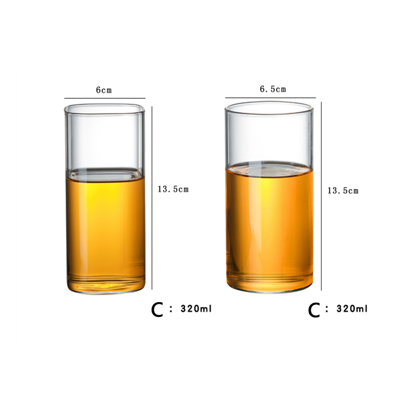 Manufacture borosilicate glass elegant cheap 320ml classical glass tea cup