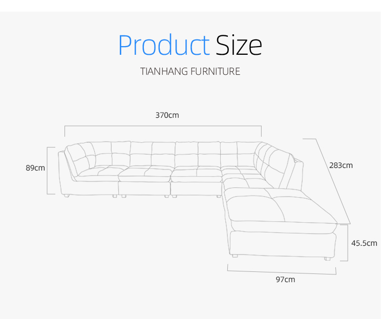 Modern design corner sofa set Soft fabric lounge furniture living room sofa