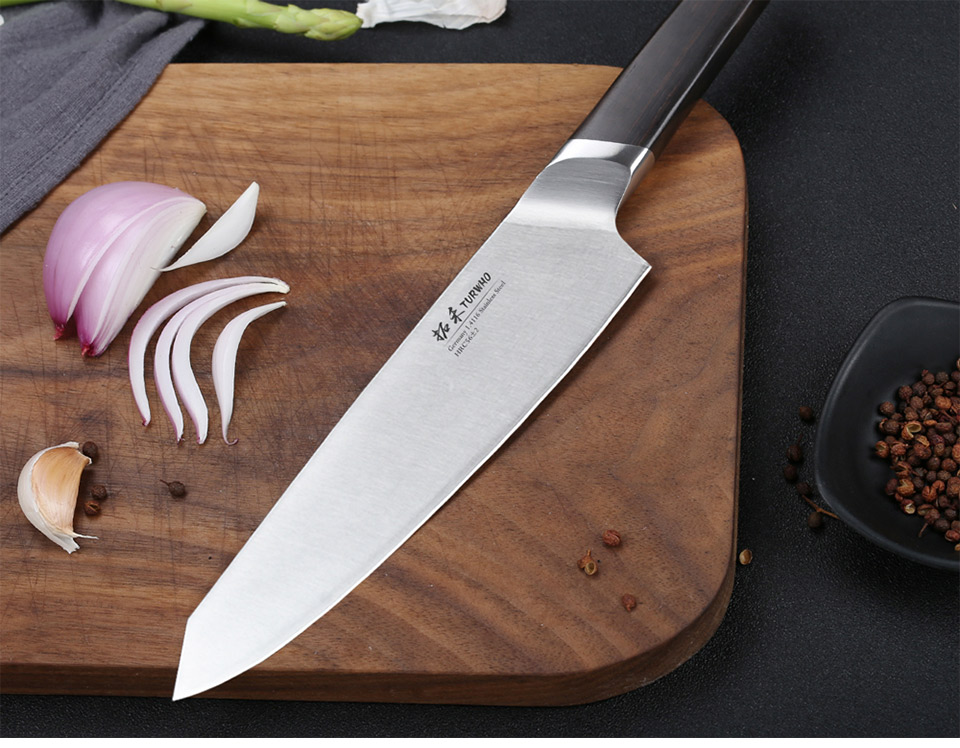 TURWHO 8 Inch German Steel 1.4116 Stainless Kitchen Chef Knife