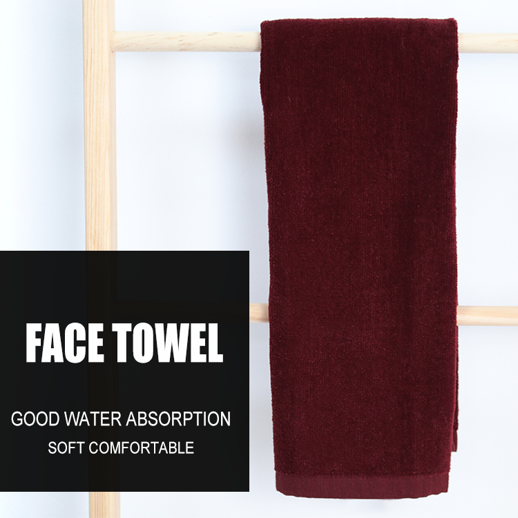 Custom Cut Pile 100% Organic Cotton 70*40cm Face Cloth With Hook Hand Hotels Drying Towel