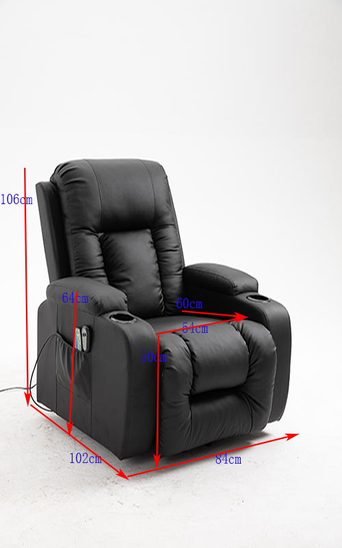 Factory Wholesale One Seater Comfortable 8 Point Vibration Massage With Heating Electric Recliner Sofa