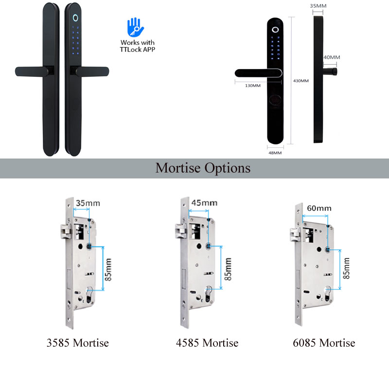 Outdoor Hot Sell Smart Aluminum Front Door Locks for Home Digital