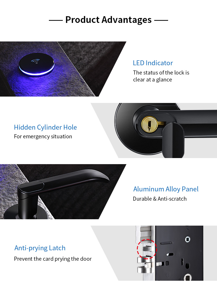 High Quality Hotel Room System Electronic Door Lock Hotel with Rfid Card