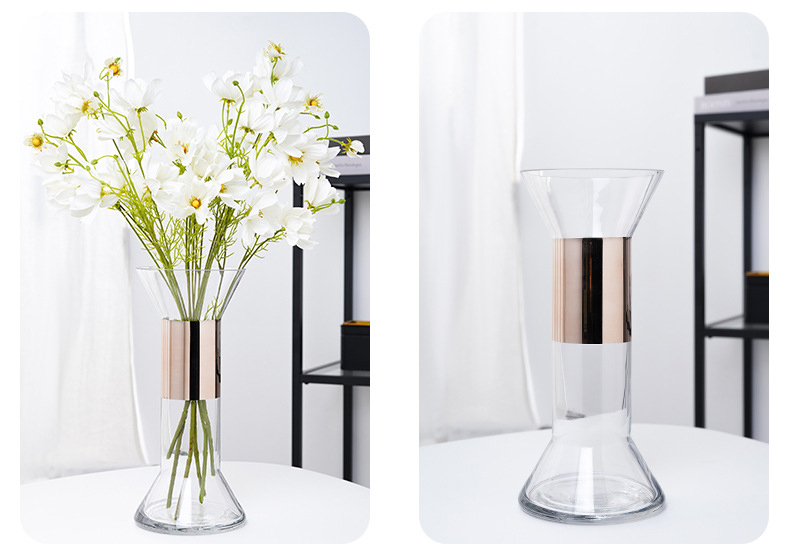 Wholesale  wedding decoration clear Glass Bottle Flower Vase