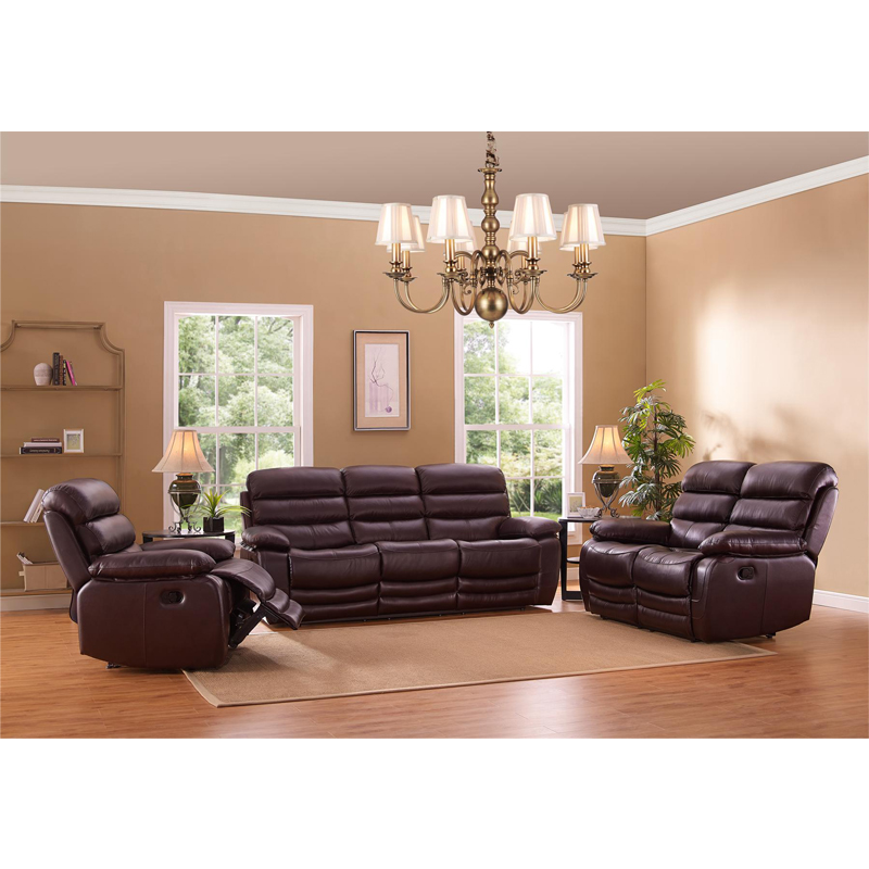 Leather  gel 2 seater Recliner sofa set 3+2+1 Living room  recliner loveseat