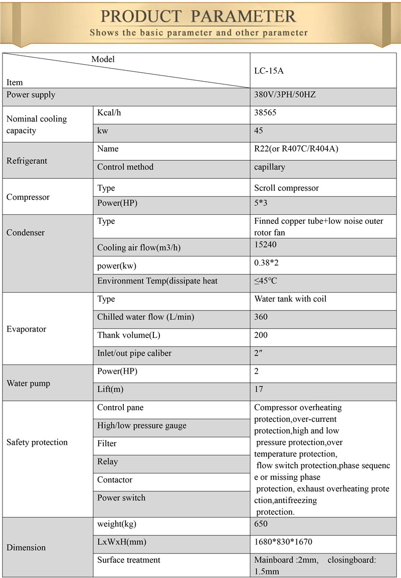 box type air cooled cooling capacity 50-2500KW industrial water chiller