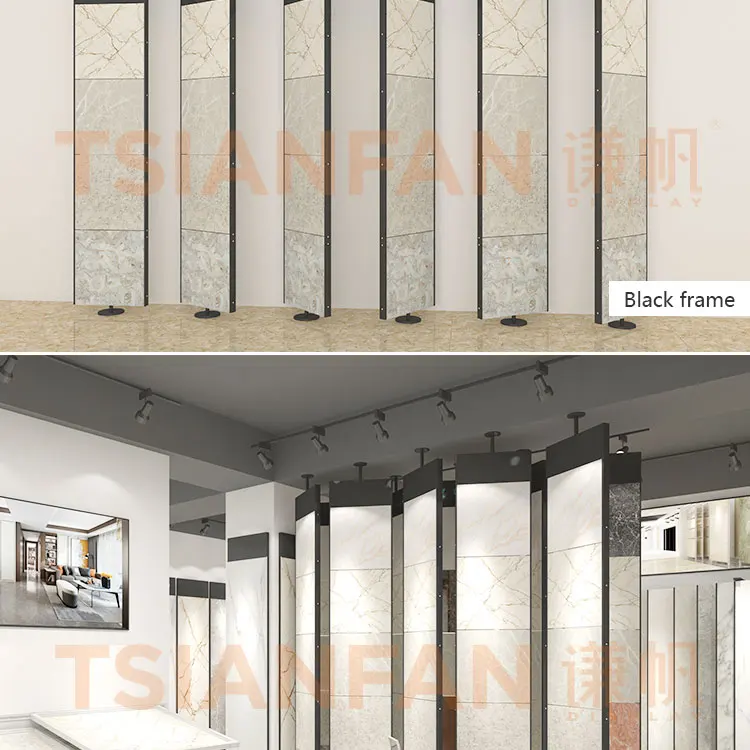 Marble Frame Desktop Acrylic Box Quartz Stone Sample Rack Tile Slide Cassette Free Stand Over Top Tile Display