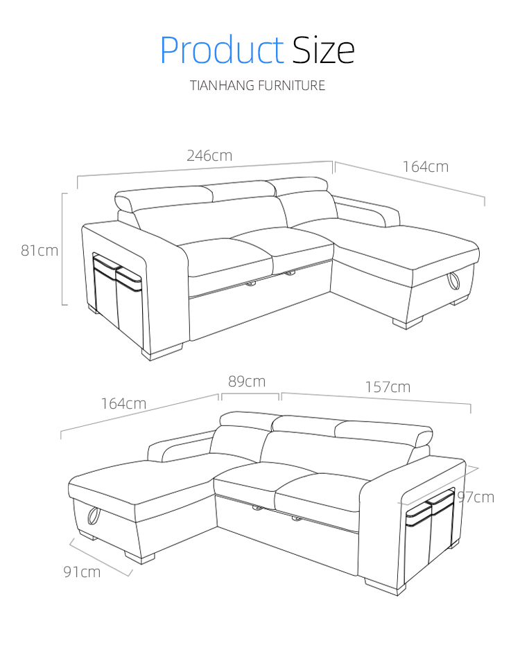 Hot Best selling sofa Living room sofa set Furniture fabric corner sofa bed with storage