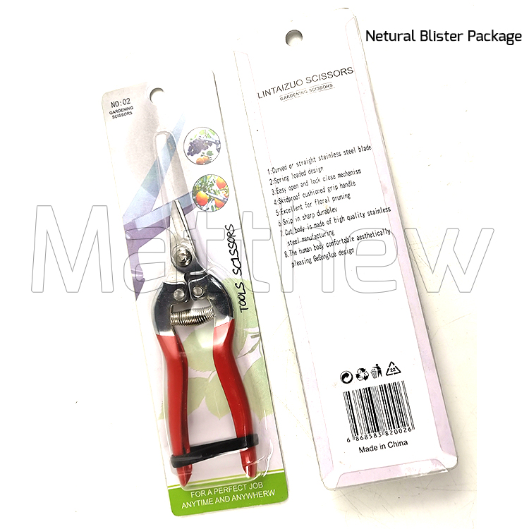Chrome Plated Fruit Pick Up Garden Scissor Pruning Shear with Soft PVC coated Handle