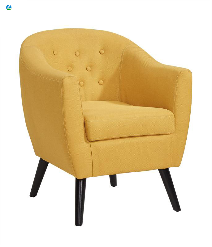 Hot sale sofa set Wooden frame coffee shop chair Fabric single living room sofa chair