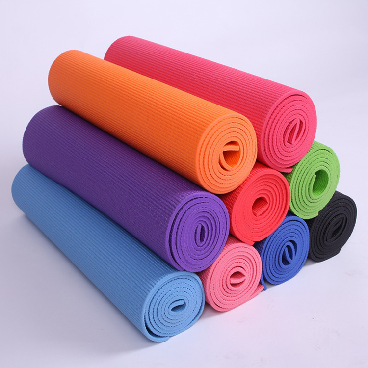 जिम कस्टम प्रिंट पीवीसी योगा मैट 3mm 4mm 5mm 6mm 8mm मोटी कैरी स्ट्रैप के साथ 2