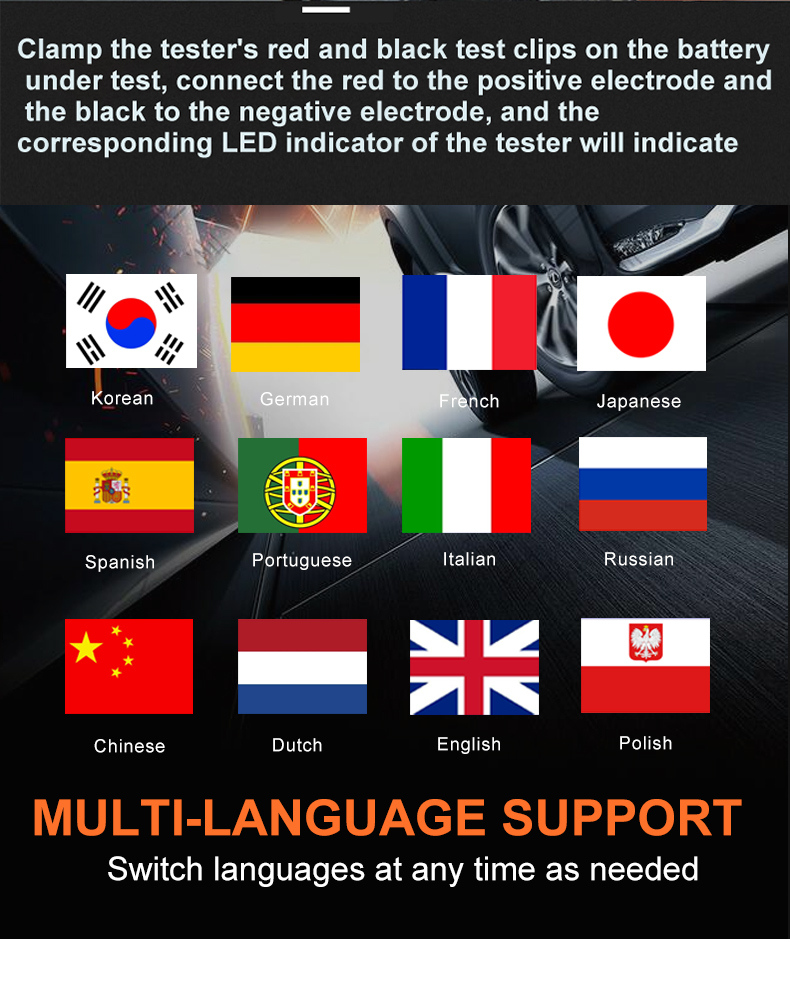 Jiwei-probador de batería inteligente digital, 12v, nueva tecnología, comprobador de habilidad de arranque de coche KW710, directo de fábrica
