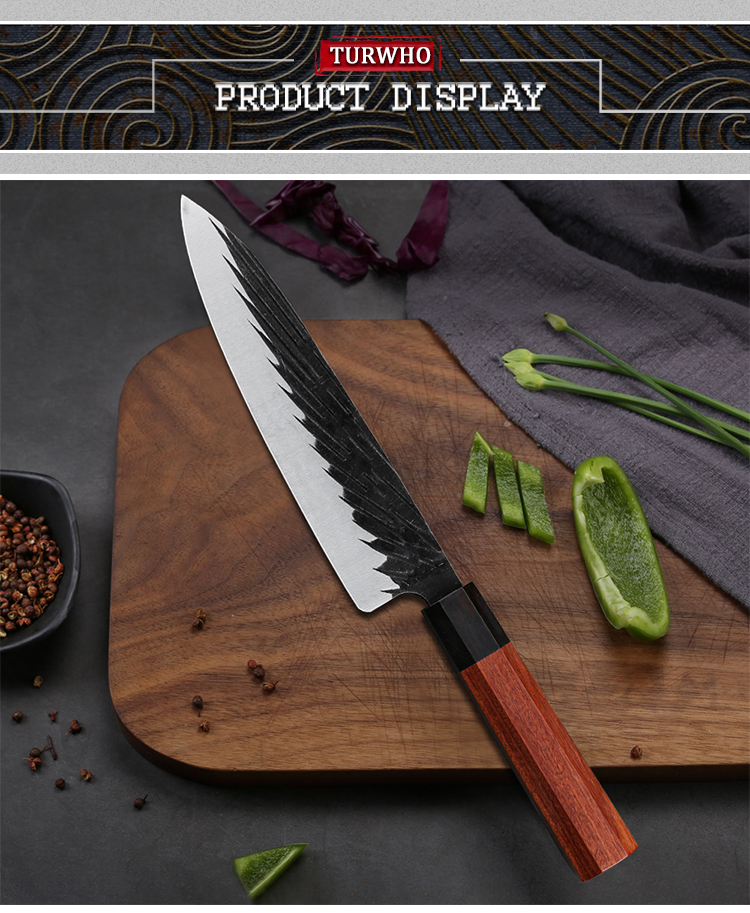 High-quality 7.5 Inch Stainless Japanese Kitchen Chef Knife with Rosewood Handle