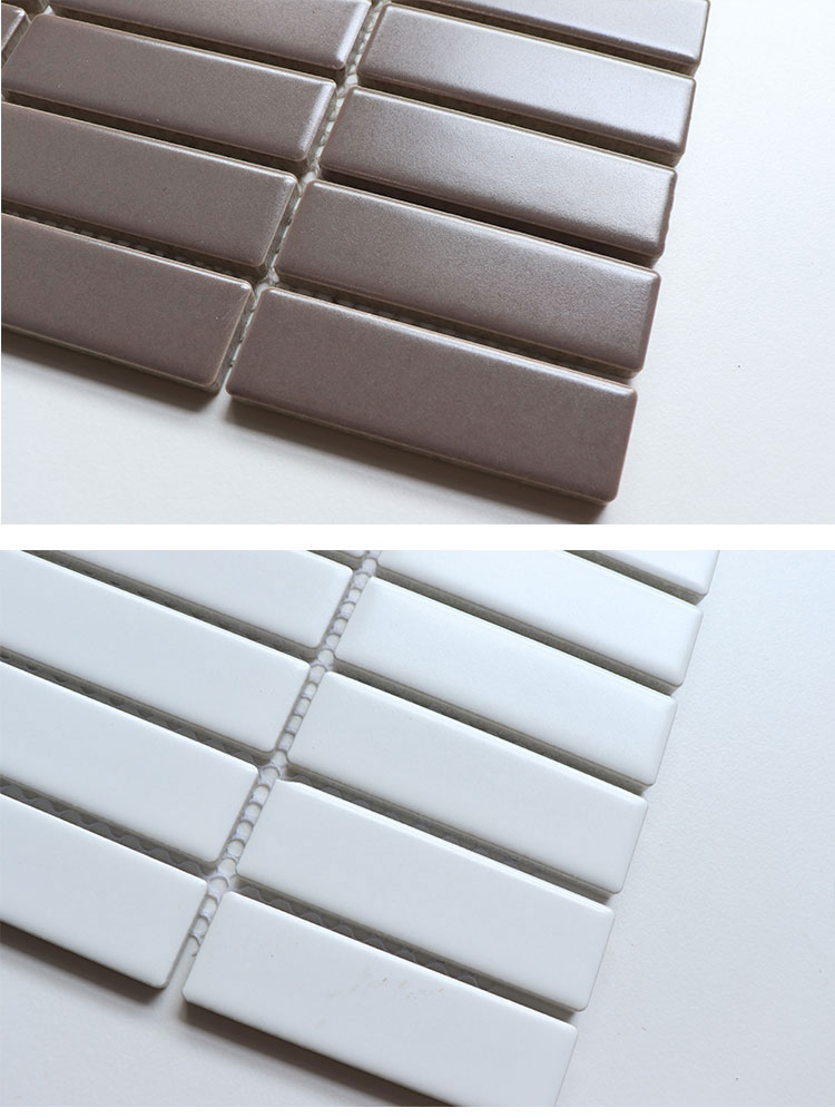 294*298mm Shower Wall Linear Ceramic Wall Tile Strip Mosaic