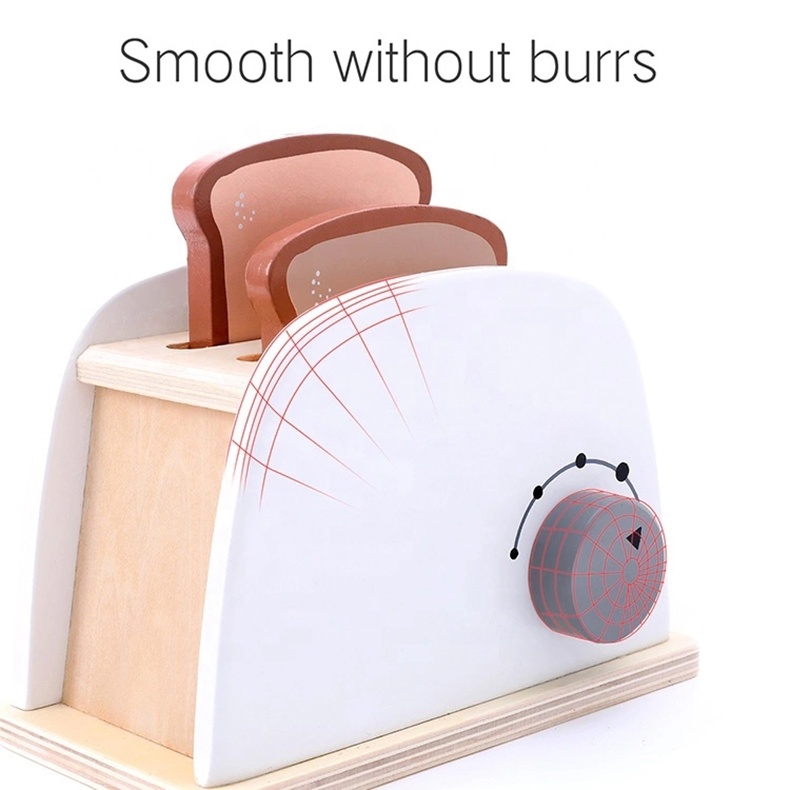Wooden Happy kitchen toy set custom kids brinquedos bread maker  wooden toaster toy Educational Toys