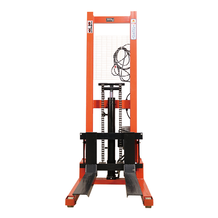New model semi electric lift stacker truck forklift