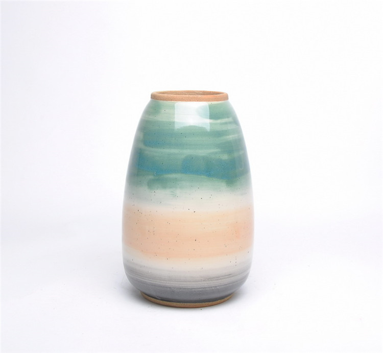 Nordic graceful modern plain cylinder weddings floral vase tabletop ceramic decor vases