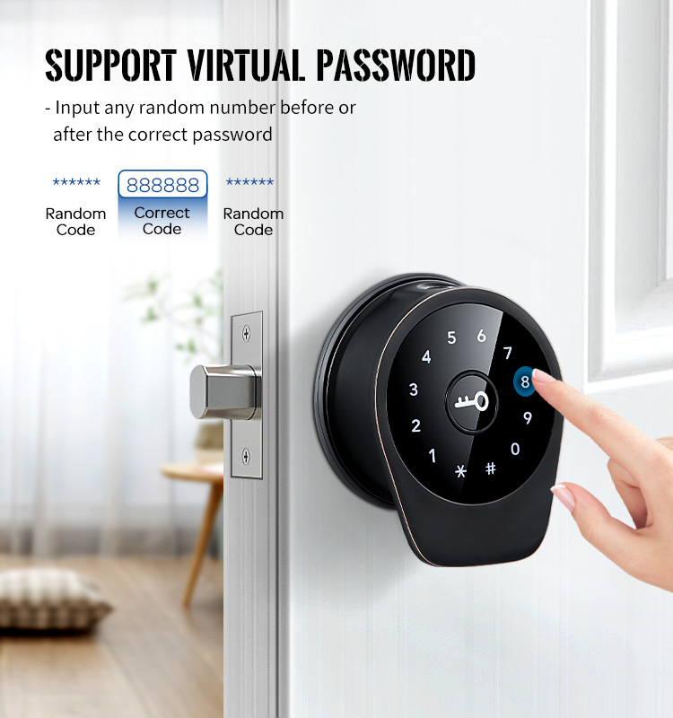 Upgrade Smartphone Wifi Digital Commercial Biometric Fingerprint Keypad smart door lock by TTlock APP