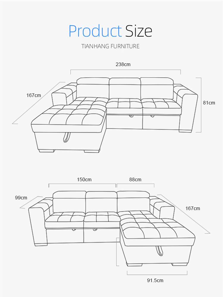 Hot sale Cheap sectionals sofa bed Leather couch Living room sofa L shaped sofa furniture