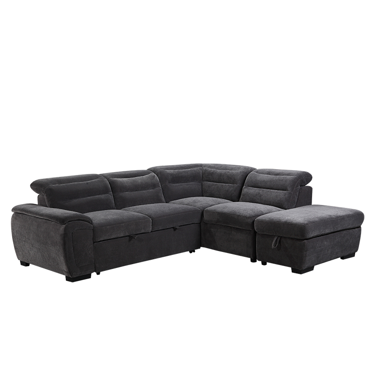 Wholesale Italian furniture sofa set Modern L shape fabric living room corner sofa bed