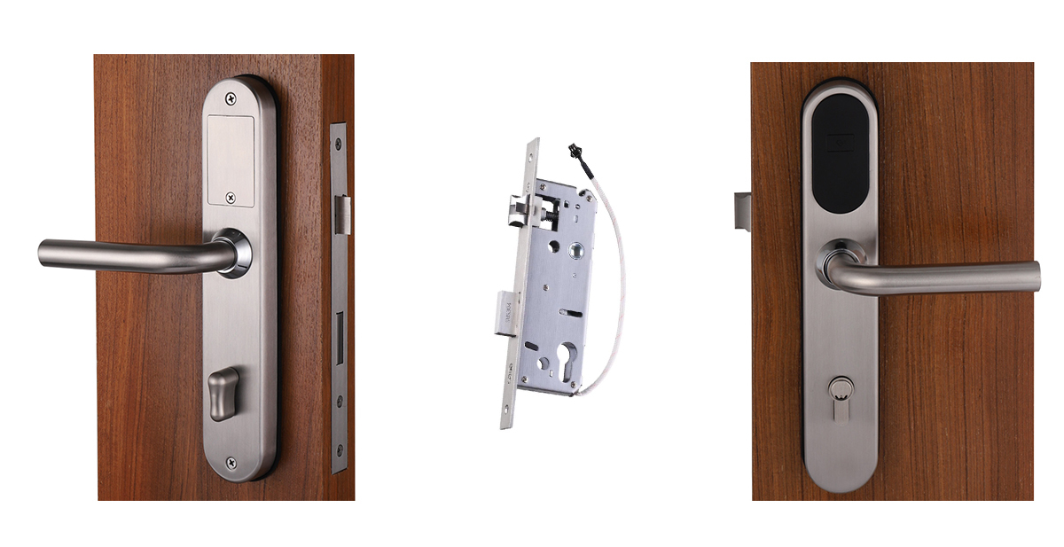 Slim european RFID smart key card lock rfid hotel door lock