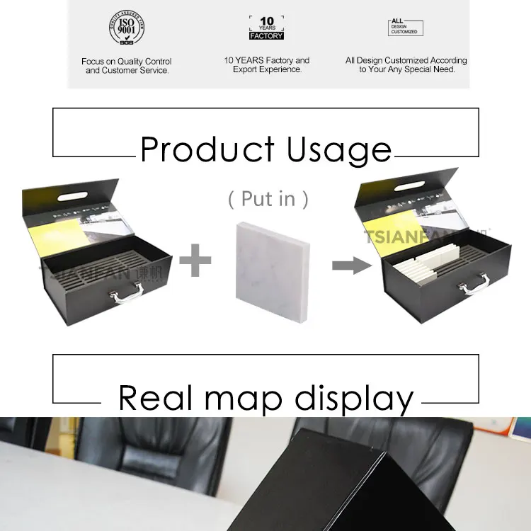 Marble Display Rack Granite Wooden Board For Tiles Samples Stone Tile Sample Book Magnetic Tile Sample Packaging Box