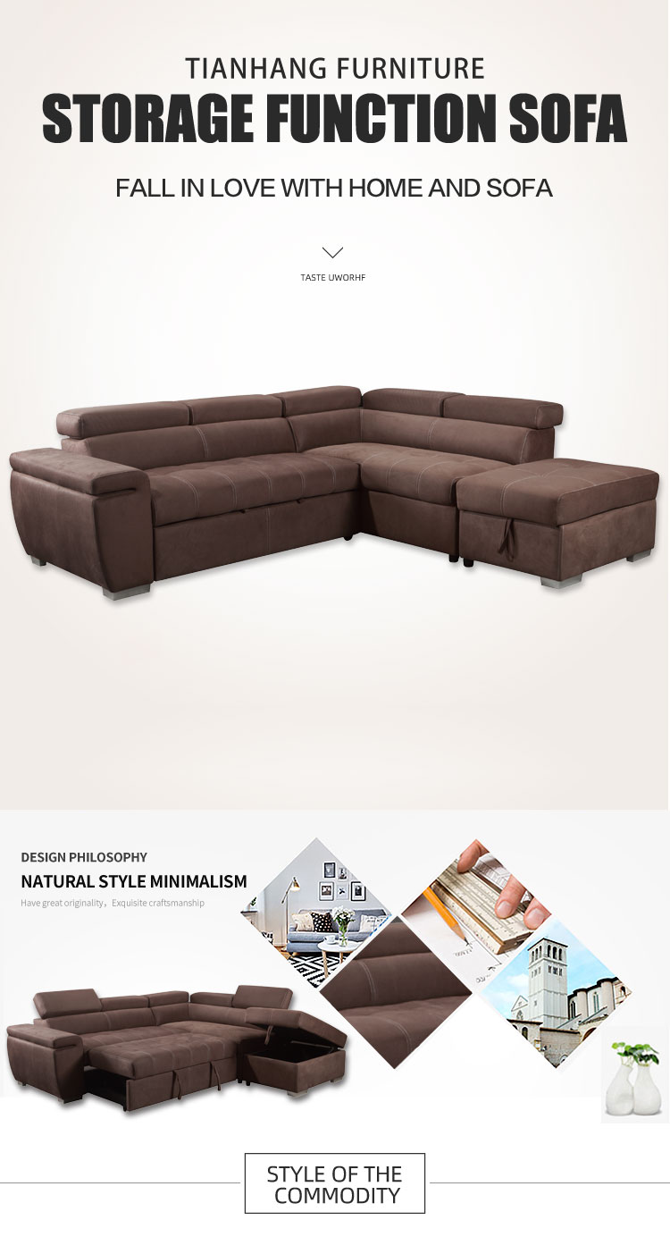 sleeper sofa set with ottoman for living room sofa modern design l shape sofa bed