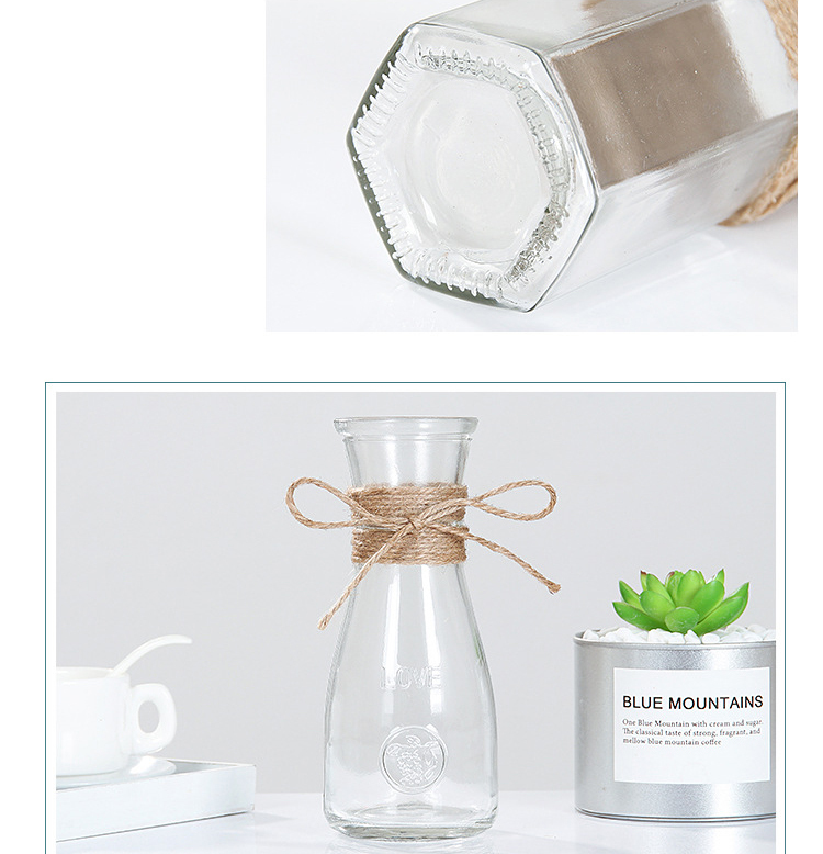 Wedding decoration transparent bright Glass flared glass flower Vase