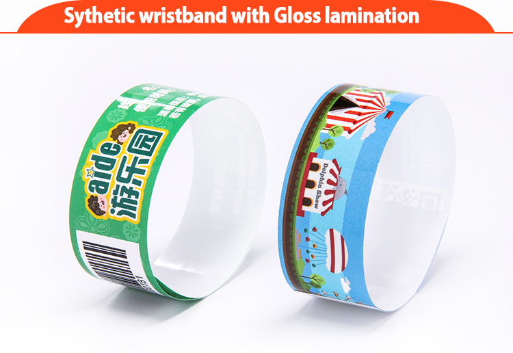 Fast Delivery Bulk Custom Cheap Wristbands Id Synthetic Paper Pp Bracelet With Logo For Wedding Event