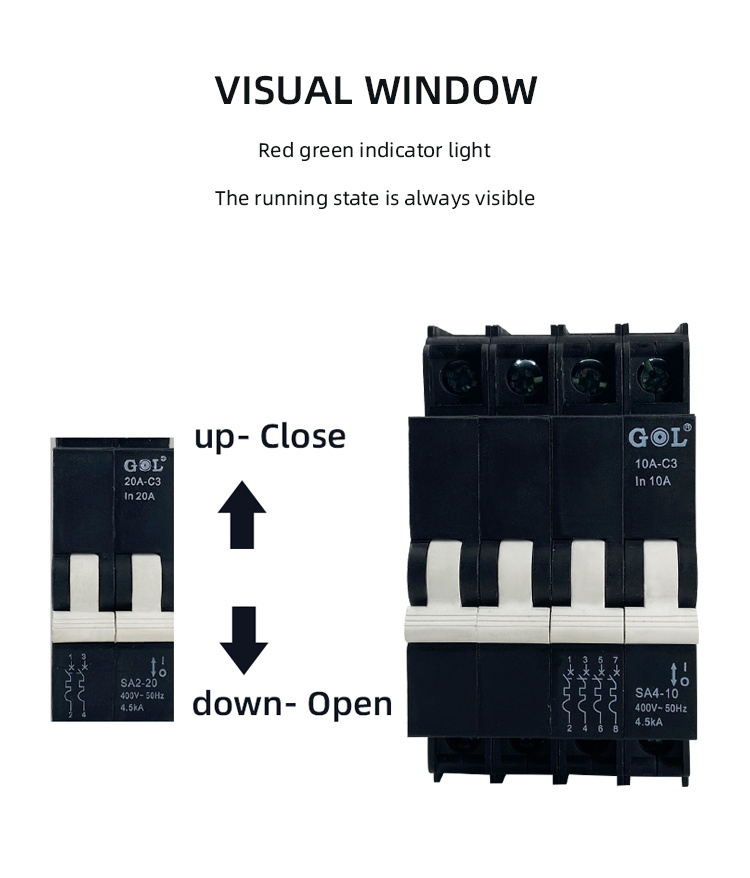 mini 4.5Ka 400V vacuum ature air 63a mcb electrical electronic miniature dc circuit breaker price