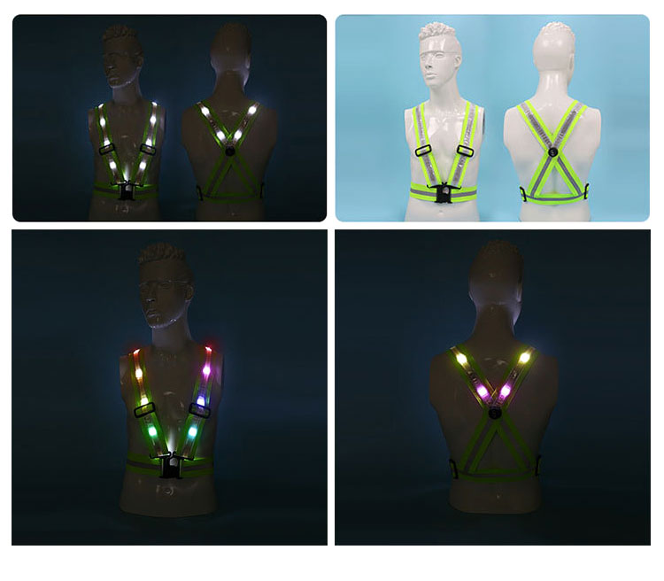 Adjustable Safety Reflective Fashional Vest, Running Cycling Warning Clothing/