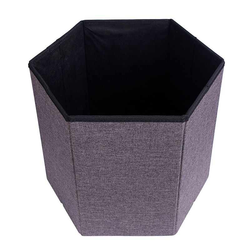 china Hexagonal stool Fabric linen  Foldable  Hexagonal Ottoman  hexagon stool for kids