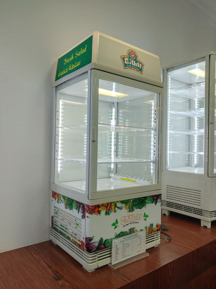 58L-2 Mini Glass Door Showcase Refrigerator Chiller Beverage Can Cooler Cabinet Counter Top Beer Bottle Display Fridge