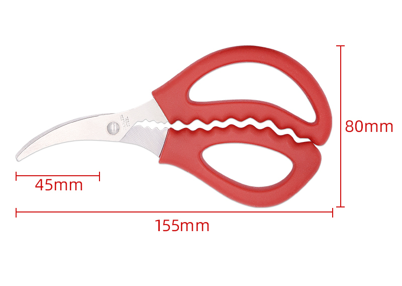 Household multi purpose steel heavy duty peeling fish belly shears shrimp cutting tool kitchen seafood scissors