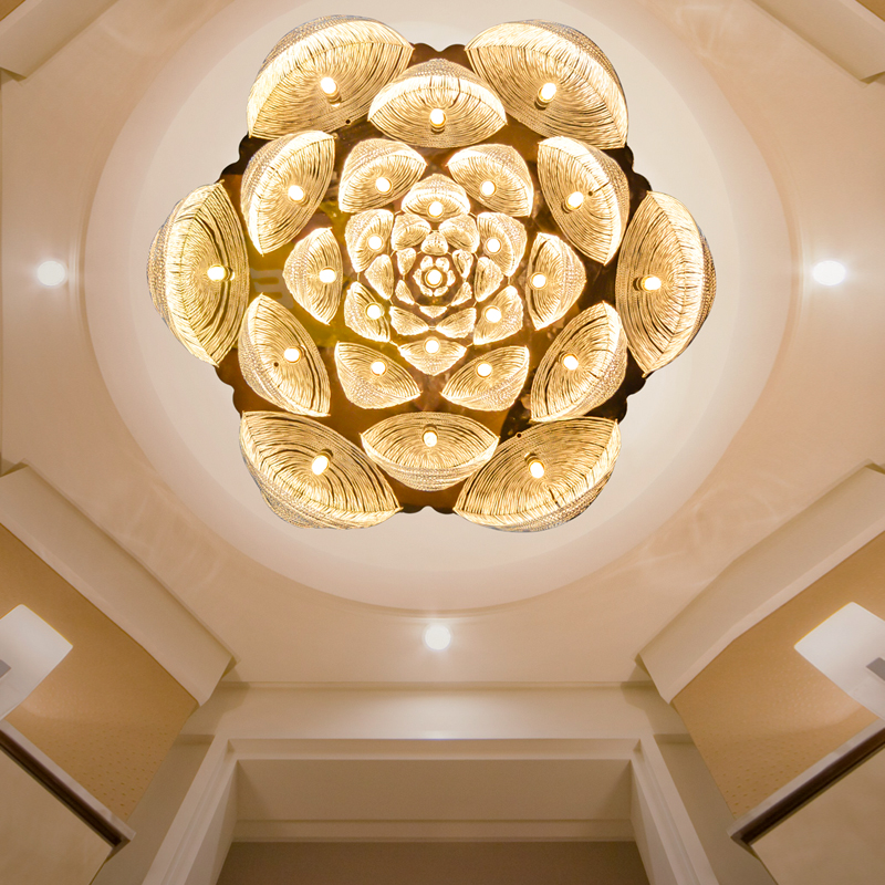 Luxury aluminum chain chandelier lighting decorative metal chain hanging chandelier