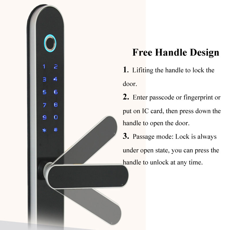 Outdoor Hot Sell Smart Aluminum Front Door Locks for Home Digital