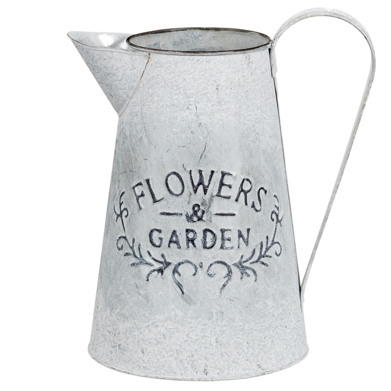 Four Seasons Leaf green metal large Flowers Garden Jug Planter