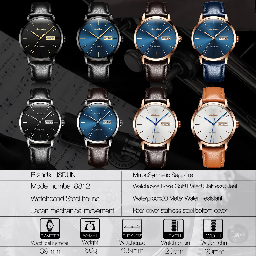 Unisex Couple Watch High Quality Japan Movement Fashion Luxury Mechanical Watch OEM Supply Automatic Timepieces Clock Men