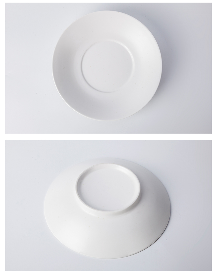 China Chaozhou Matte White And Black Round Sushi Japanese Plate Ceramic